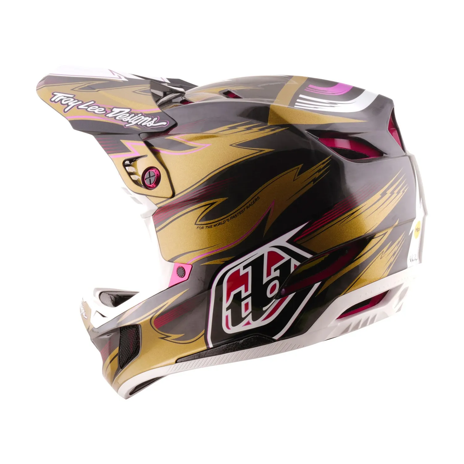 Troy Lee Designs D4 Carbon casco bici Cyclops Gold