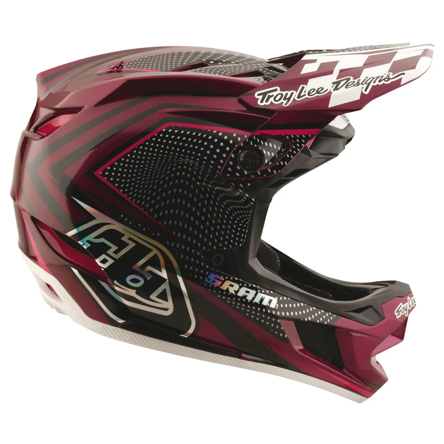 Troy Lee Designs D4 Carbon MIPS casco Radioscape nero mora