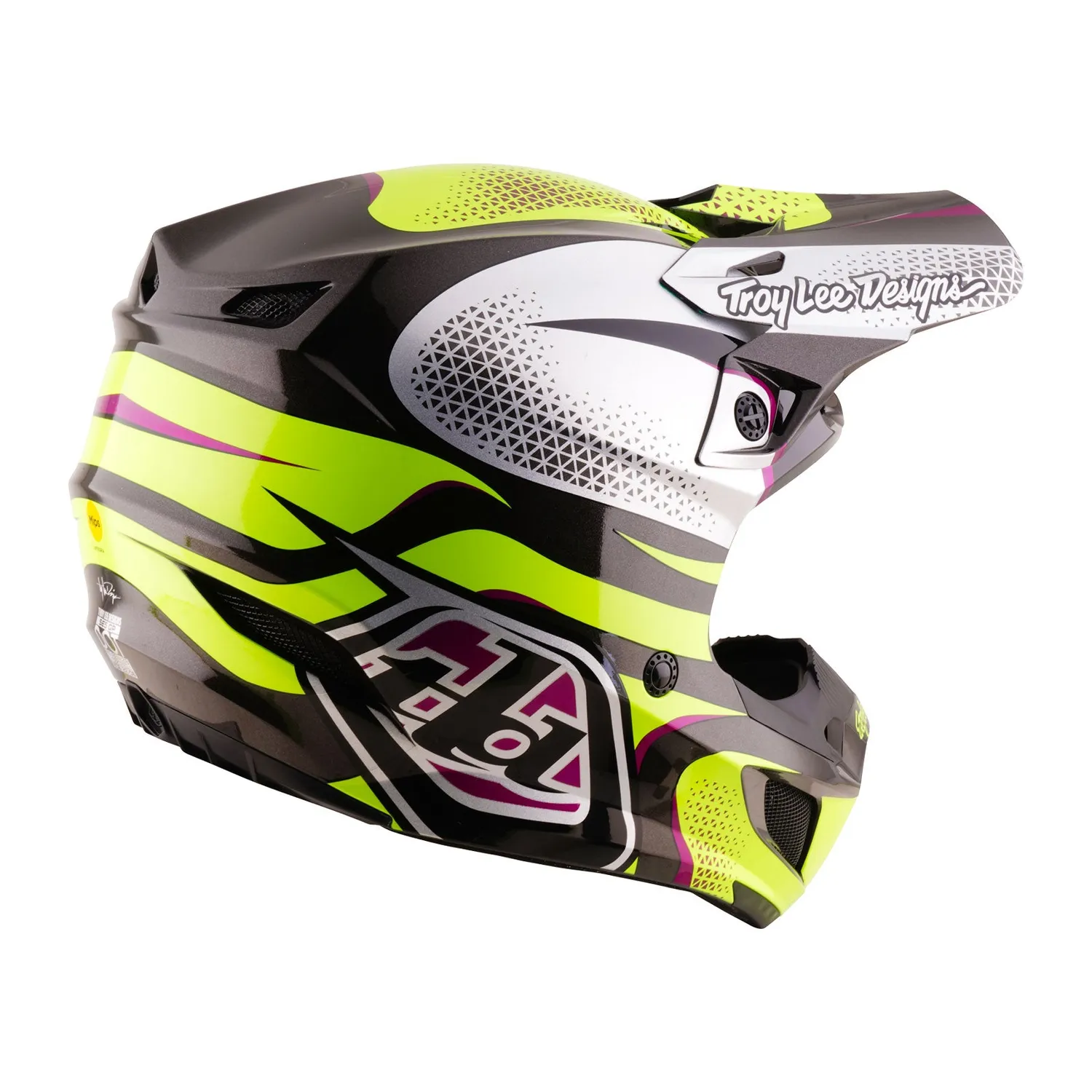 Troy Lee Designs SE5 Aura Yellow Black casco cross policarbonato