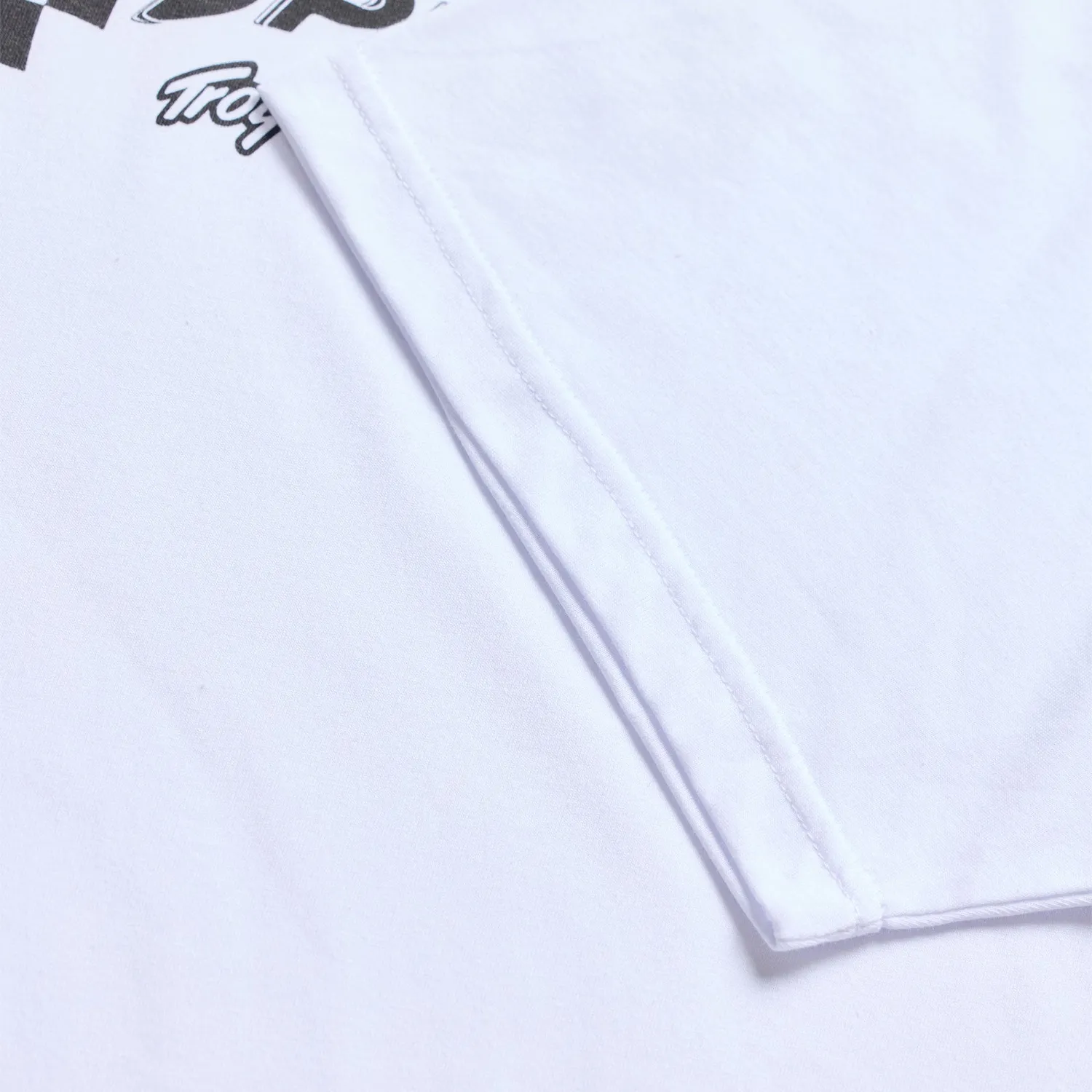 Troy Lee Designs Finish Line T-Shirt Moto Bianca Manica Corta