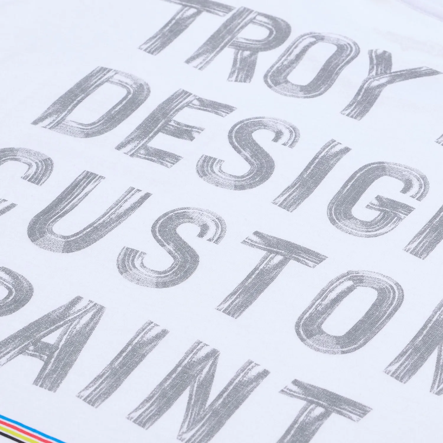 Troy Lee Designs Paint Shop T-Shirt Uomo Manica Corta White