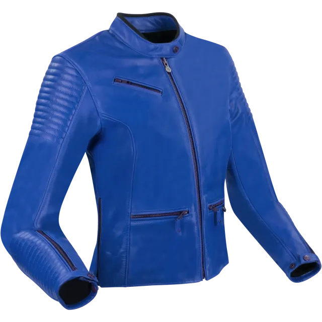 Segura Lady Curve giacca moto donna blu pelle