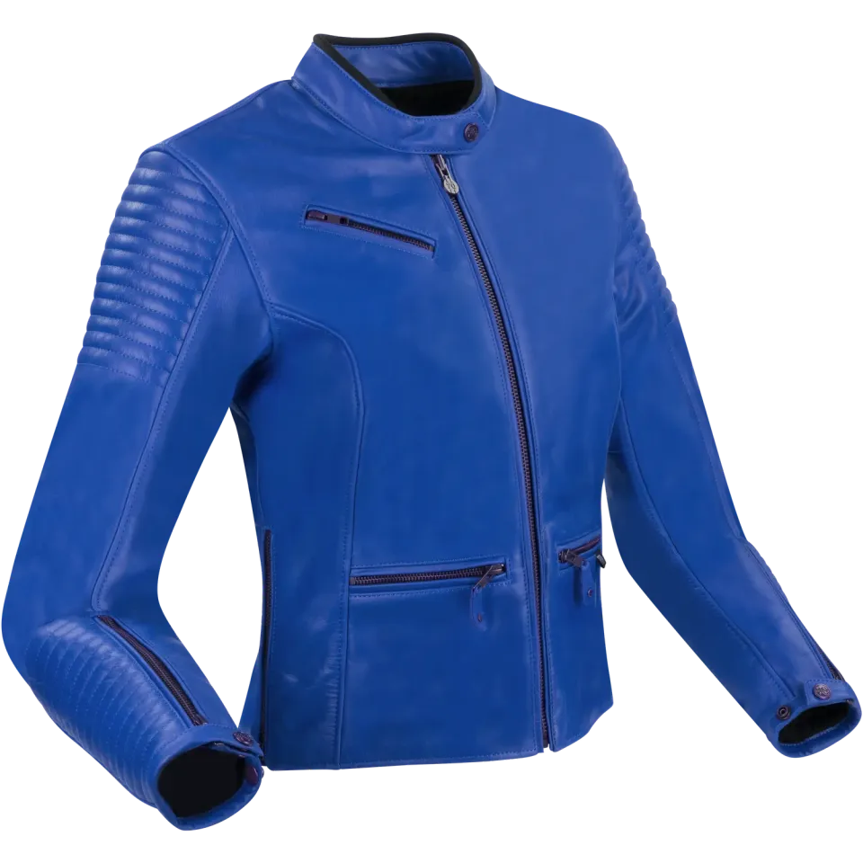 Segura Lady Curve giacca moto donna blu pelle