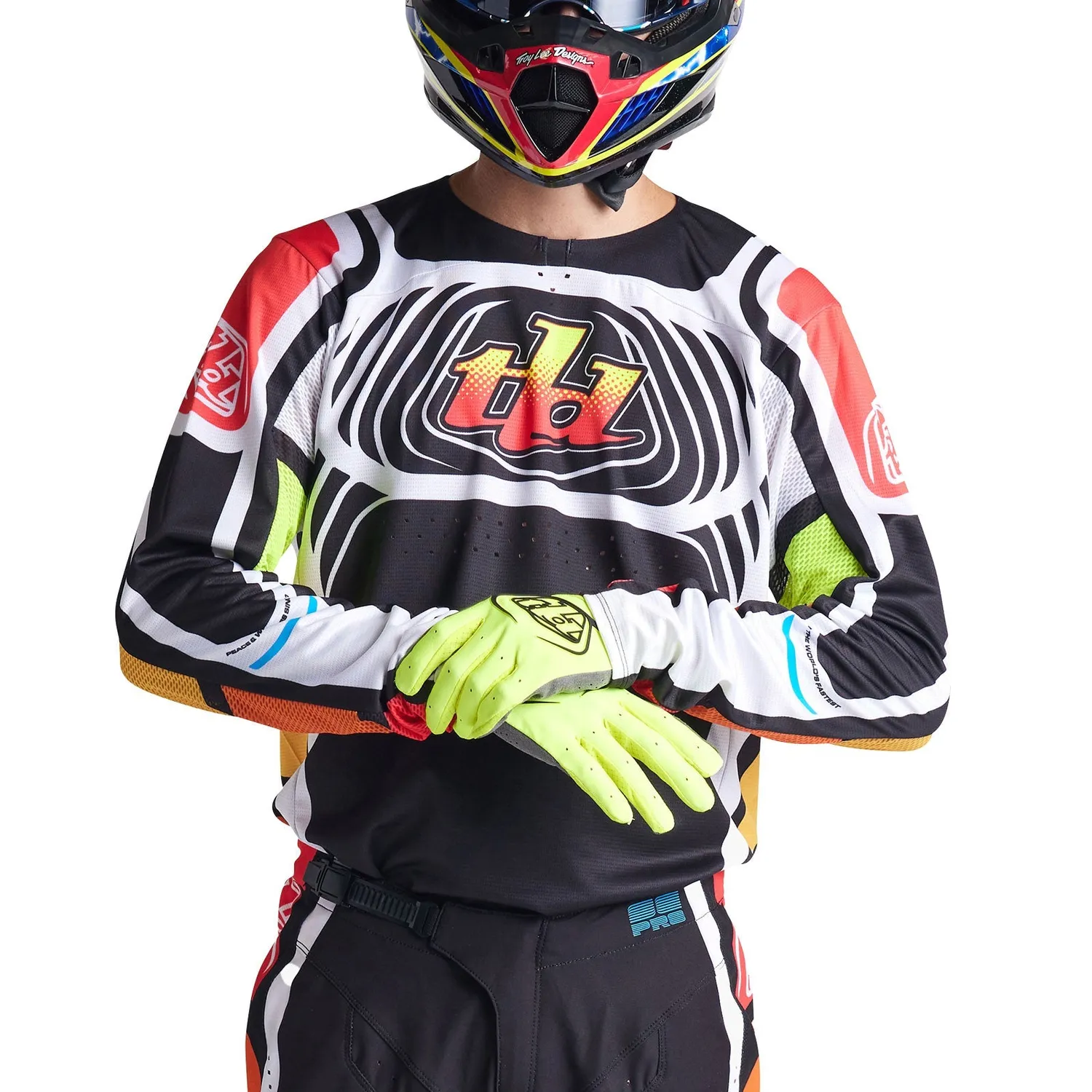 Troy Lee Designs SE Pro maglia moto Wavez Black Multi Dura Mesh