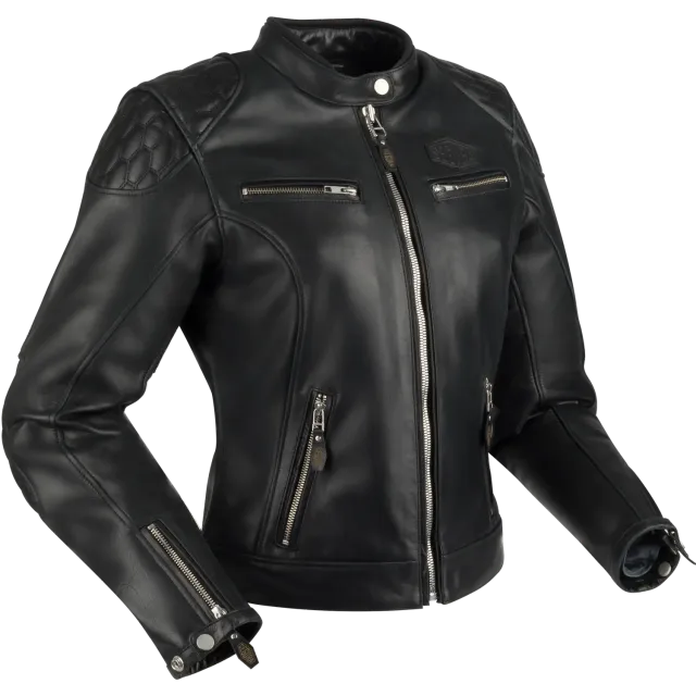 Segura Lady Curtis giacca moto pelle donna nero protettiva