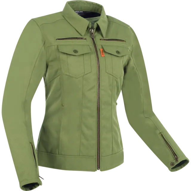 Segura Lady Patrol giacca moto donna kaki impermeabile
