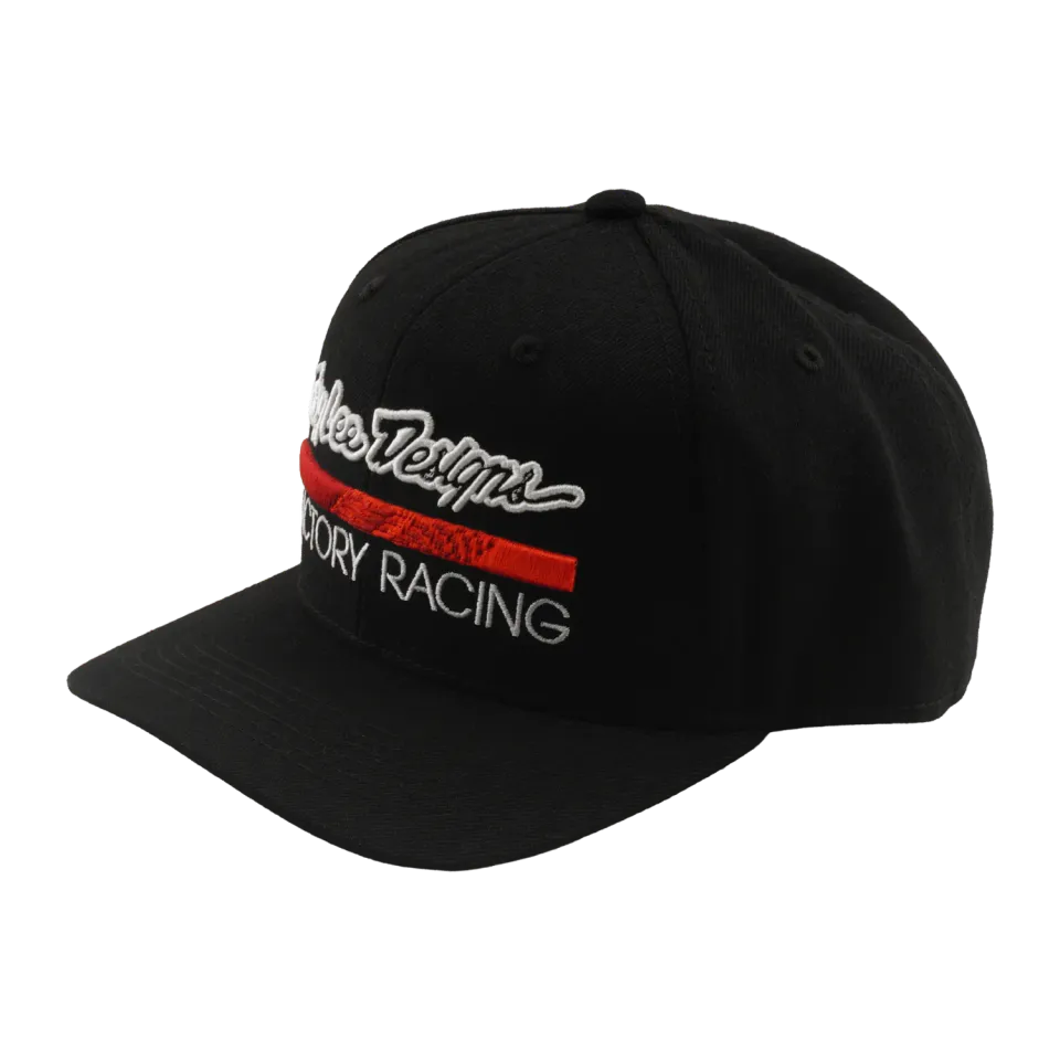 Troy Lee Designs Factory Racing Curved Bill cappellino nero rosso