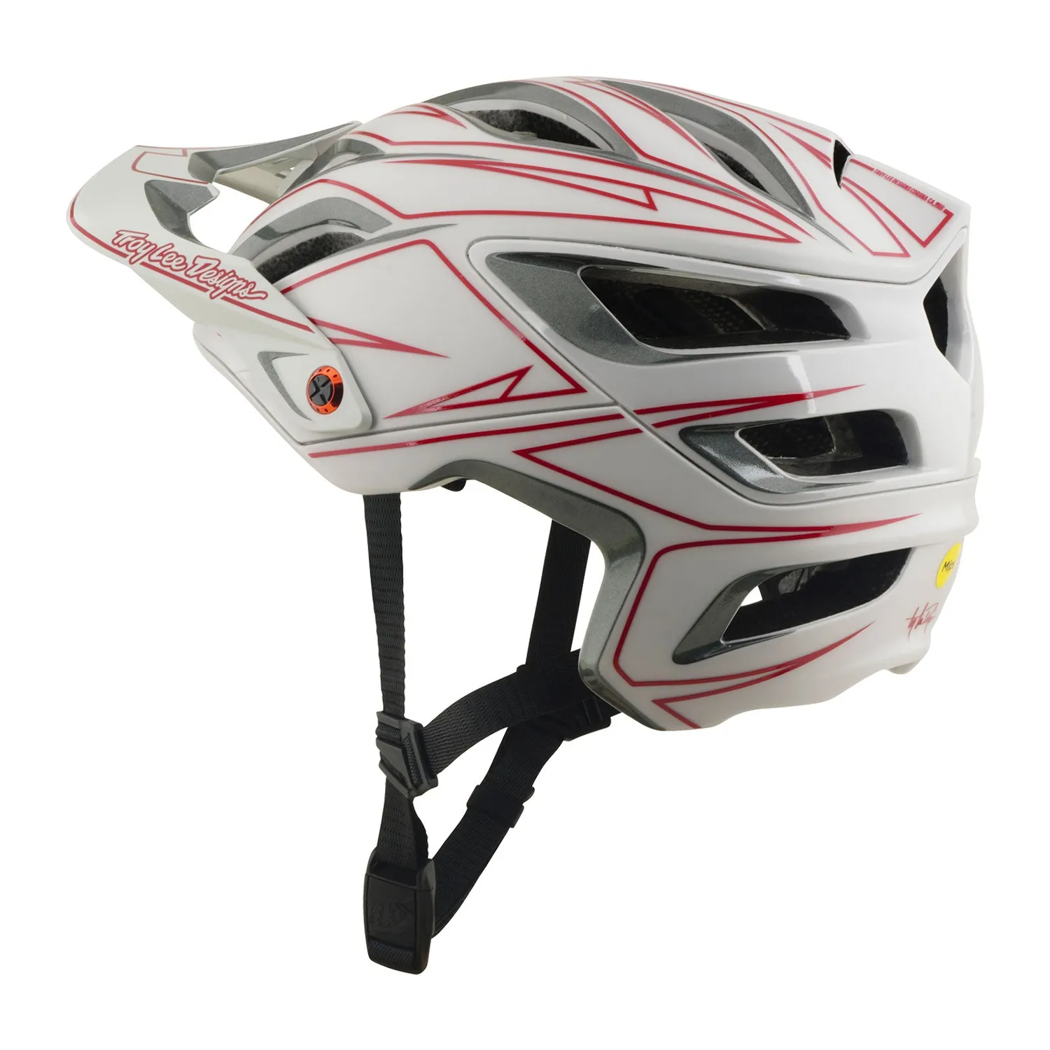 Troy Lee A3 Pinstripe casco bici grigio MIPS