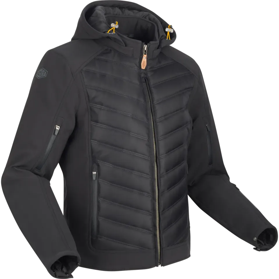 Segura Natcho 2 giacca moto nero giallo softshell