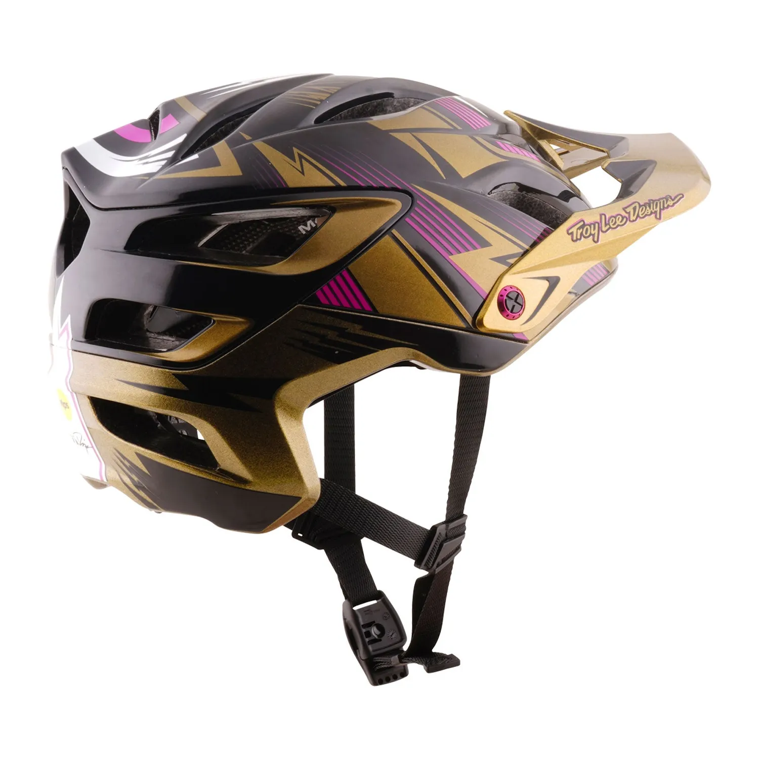Troy Lee Designs A3 Cyclops casco bici oro nero