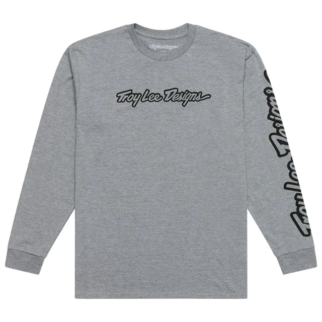 Troy Lee Designs Signature t-shirt manica lunga grigia