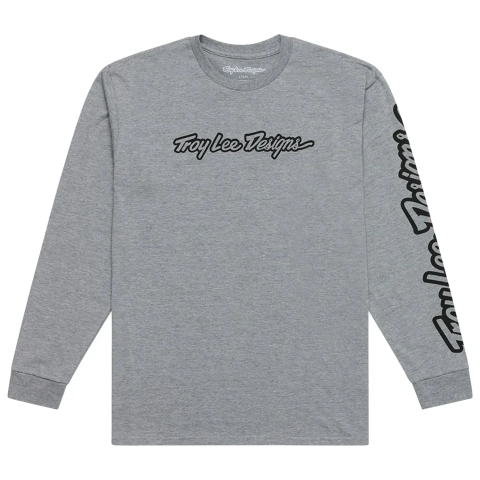Troy Lee Designs Signature t-shirt manica lunga grigia