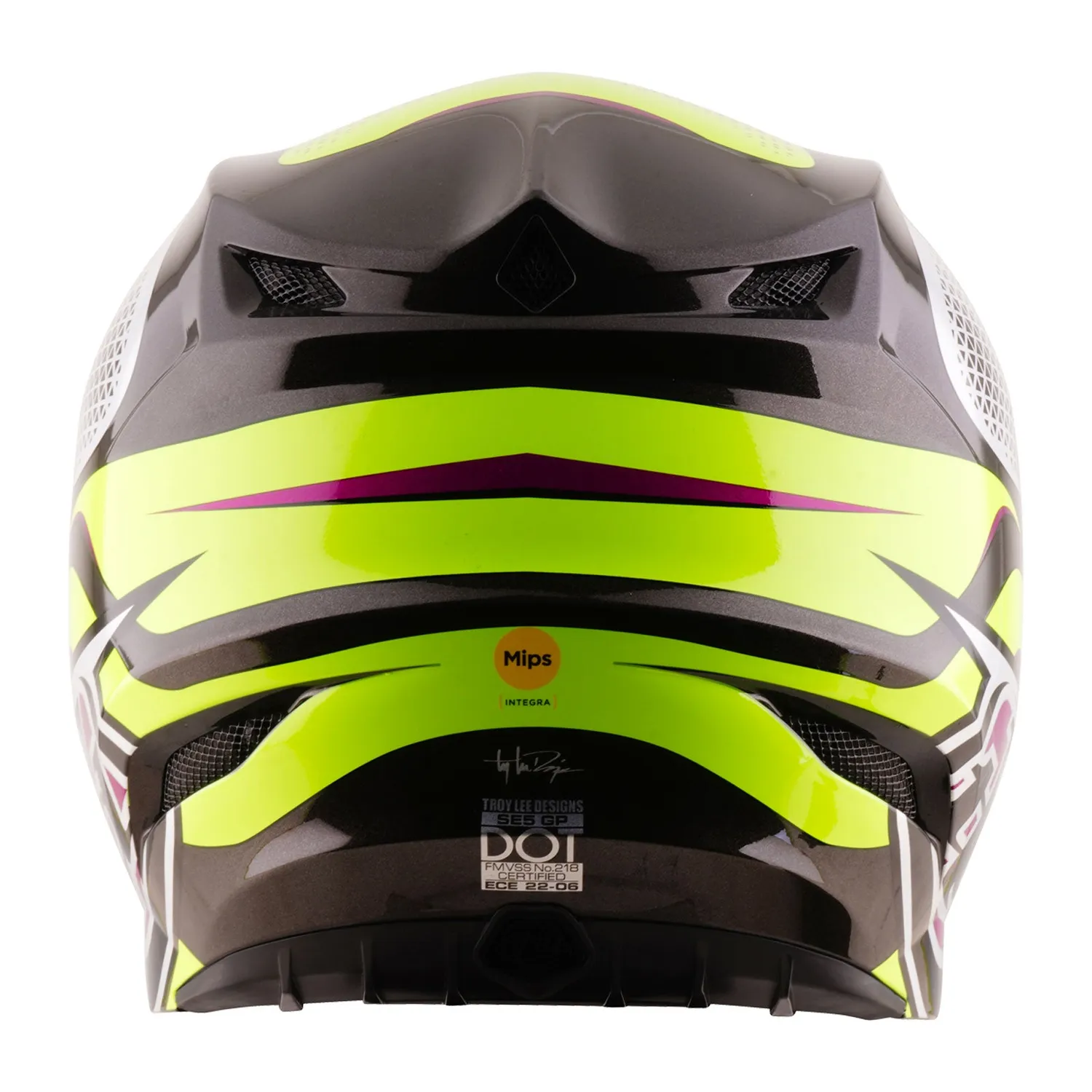 Troy Lee Designs SE5 Aura Yellow Black casco cross policarbonato