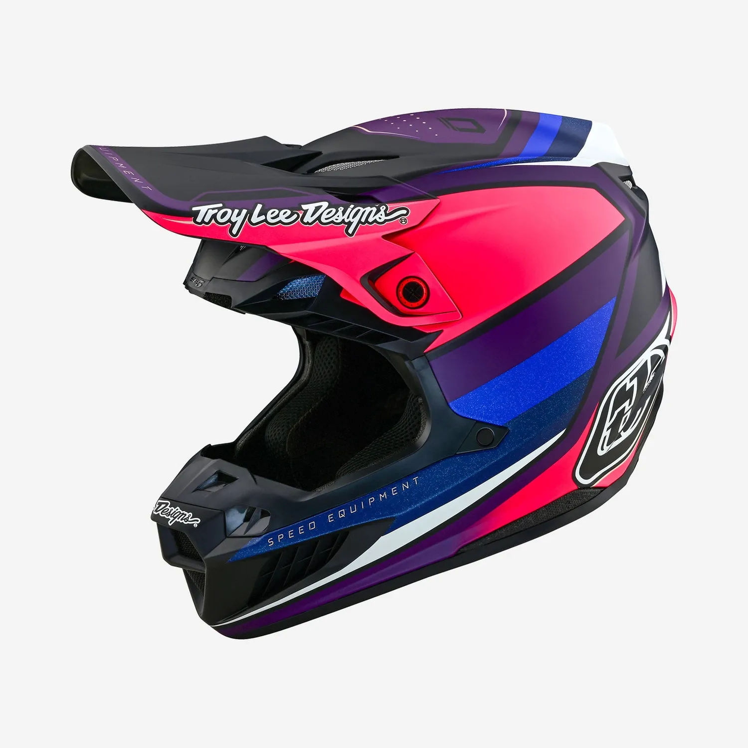 Troy Lee Designs SE5 Composite MIPS casco cross nero viola