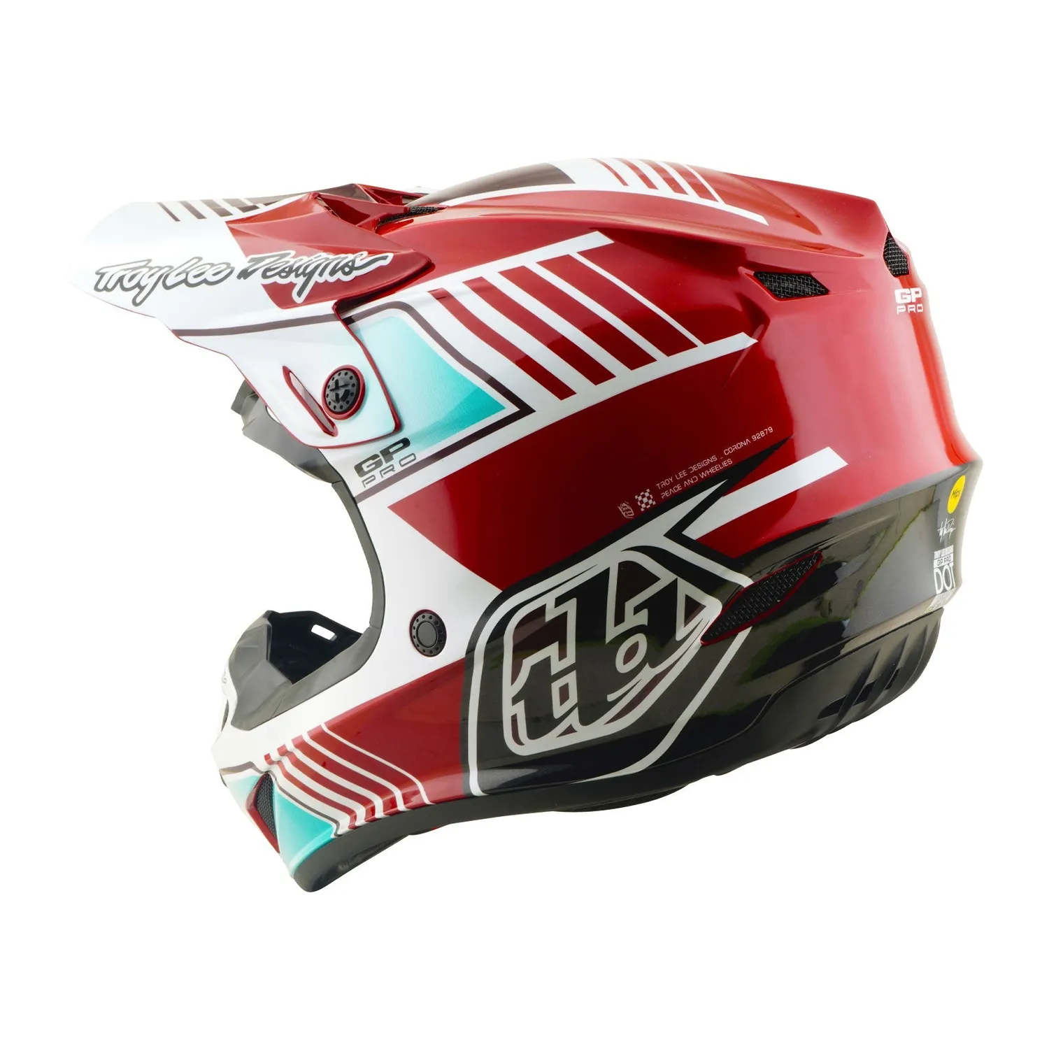 Troy Lee Designs GP Pro casco moto Segment rosso MIPS