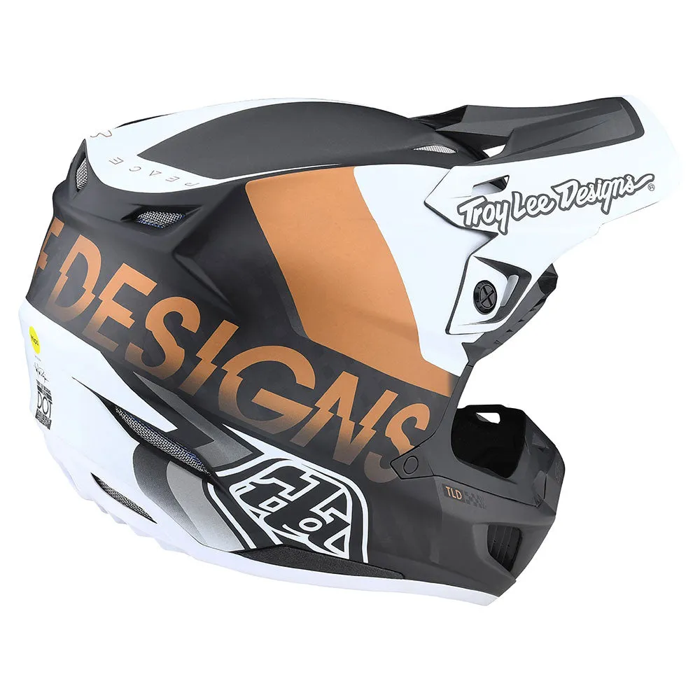 Troy Lee Designs SE5 Carbon Qualifier White Bronze casco cross