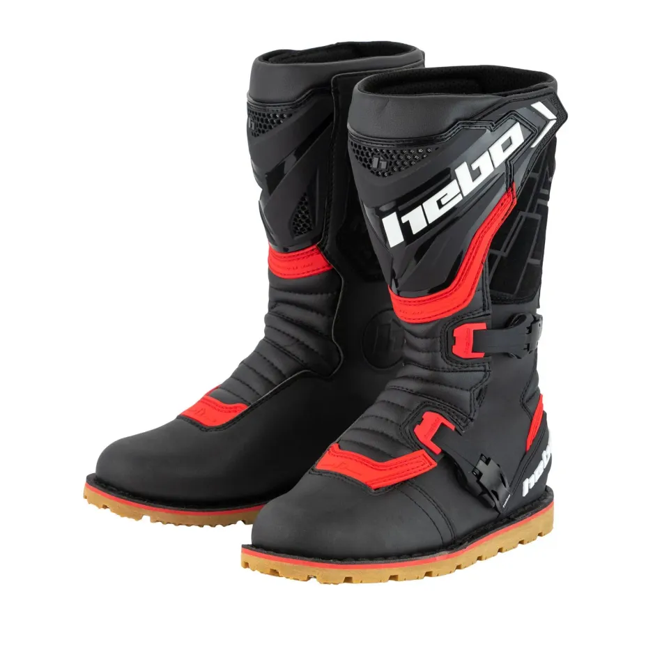 Hebo Technical 3.0 Micro stivali trial rosso pelle