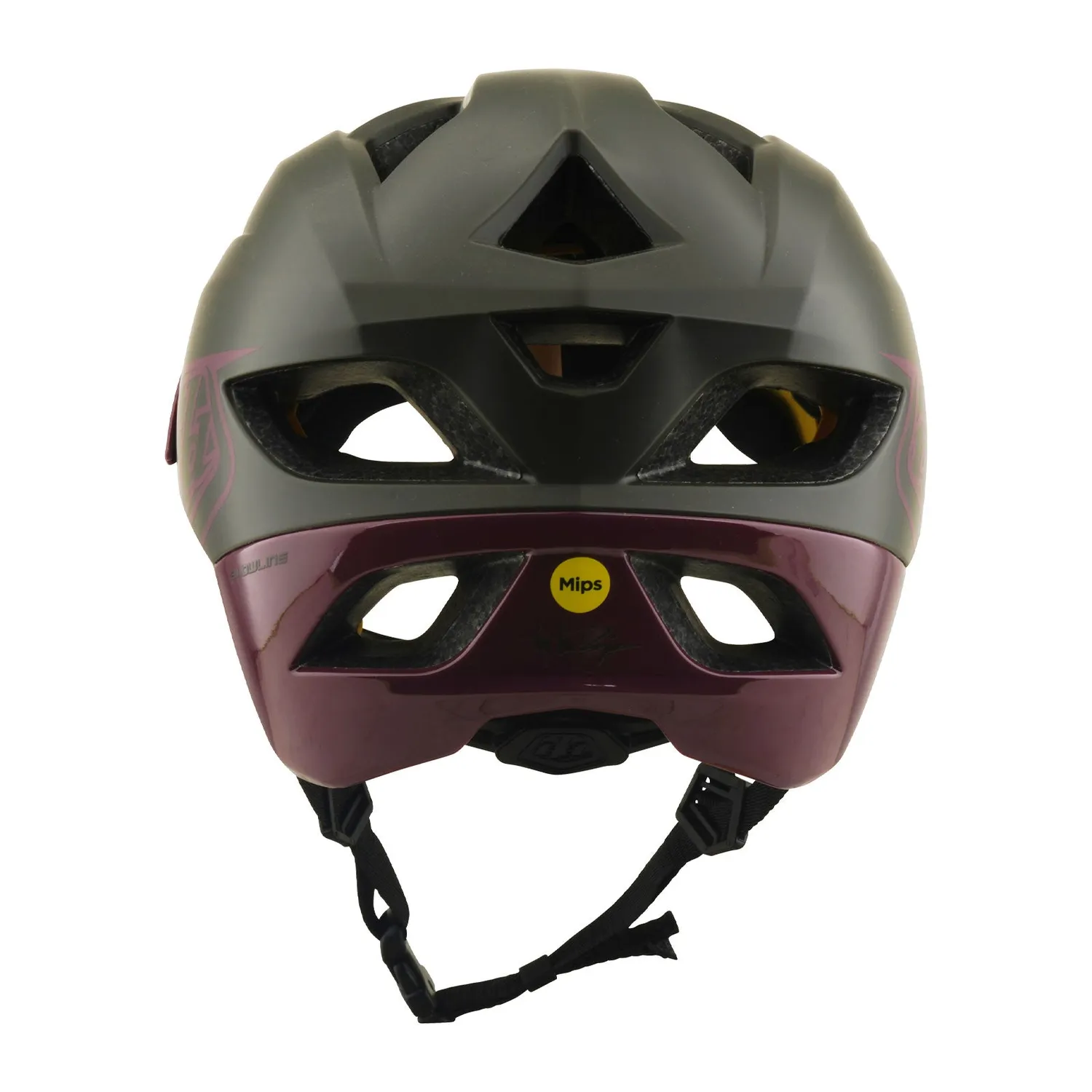 Troy Lee Designs Flowline Point casco bici verde viola MIPS