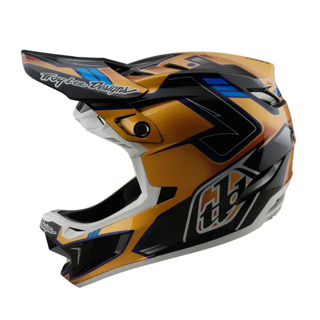Troy Lee Designs D4 Composite MIPS casco bici nero oro
