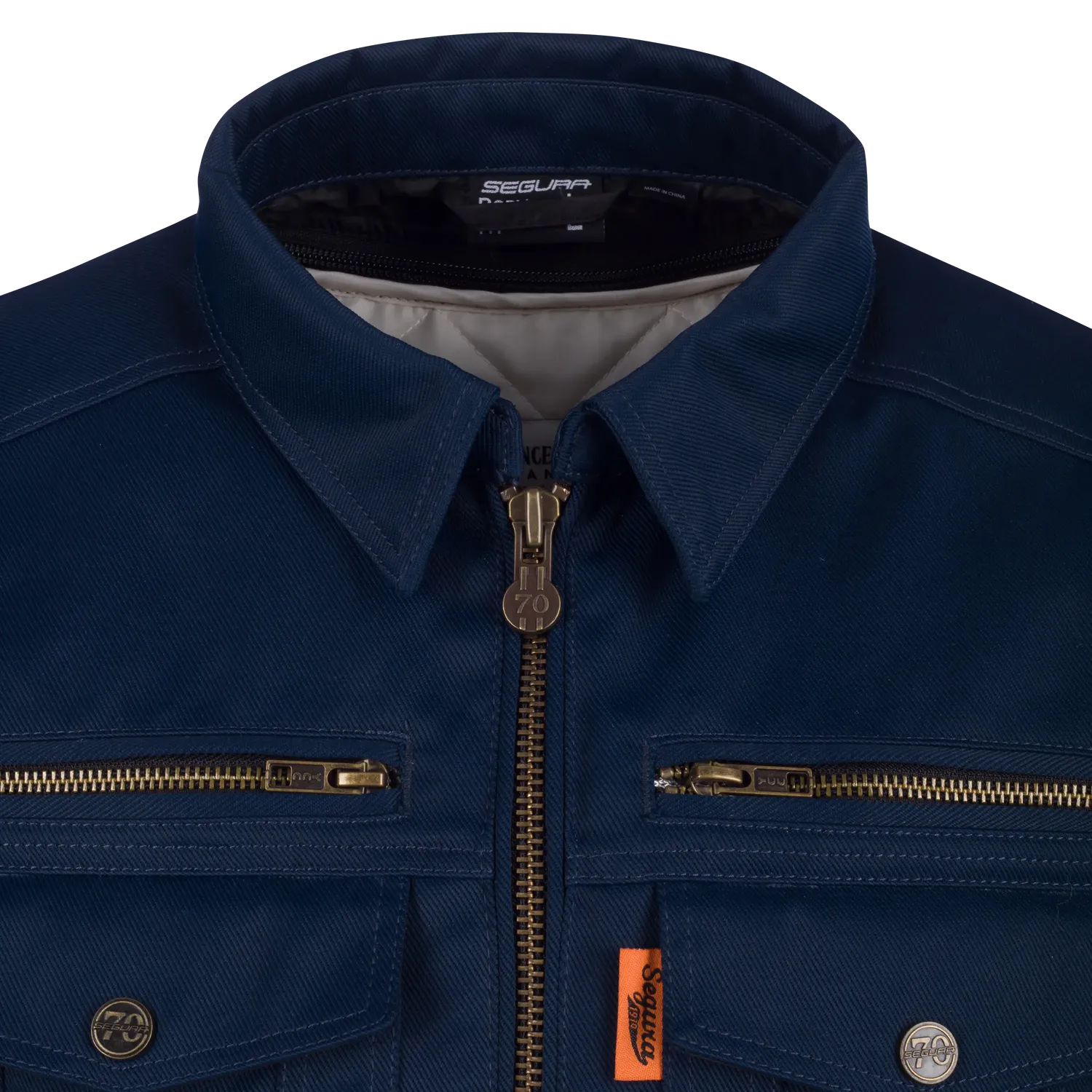 Segura Patrol giacca moto uomo blu impermeabile