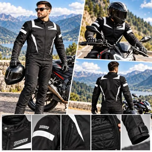 Bi Esse Rav-Biker Giacca Moto Touring XL Nero-Bianco