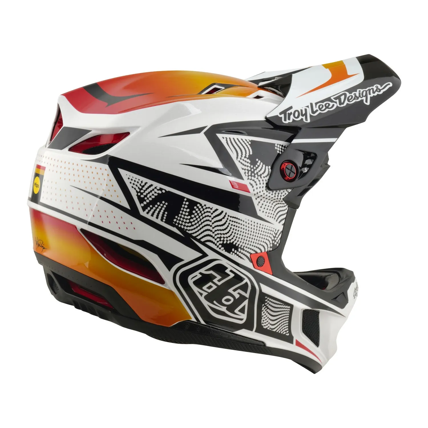 Troy Lee Designs D4 Composite casco bici bianco MIPS