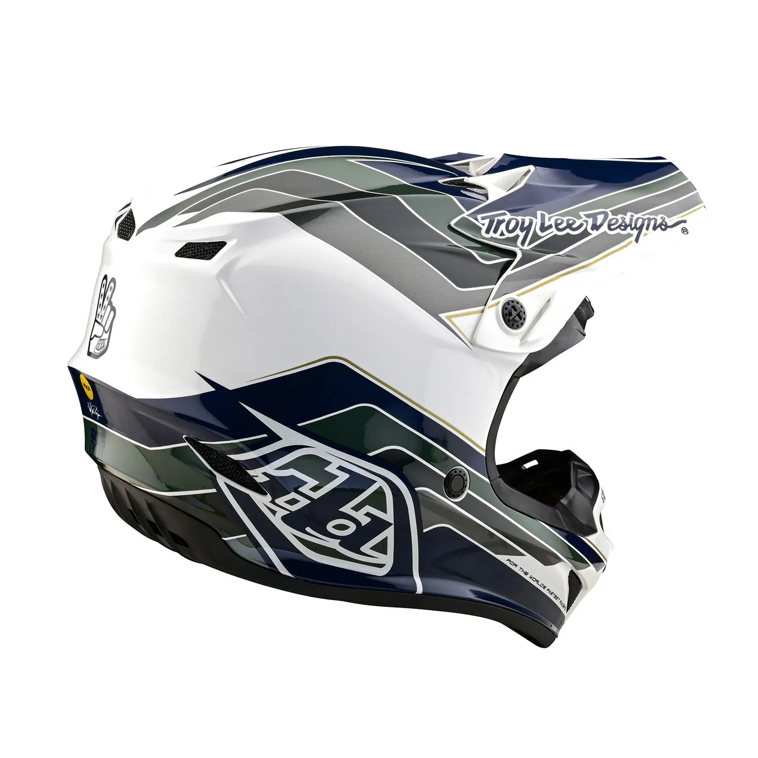 Troy Lee Designs SE4 Polyacrylite casco moto Charcoal Navy MIPS