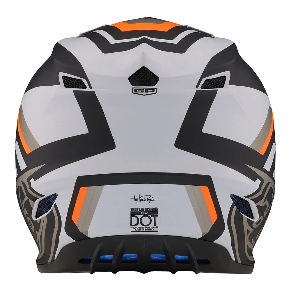 Troy Lee Designs GP Apex Grey Orange casco moto cross