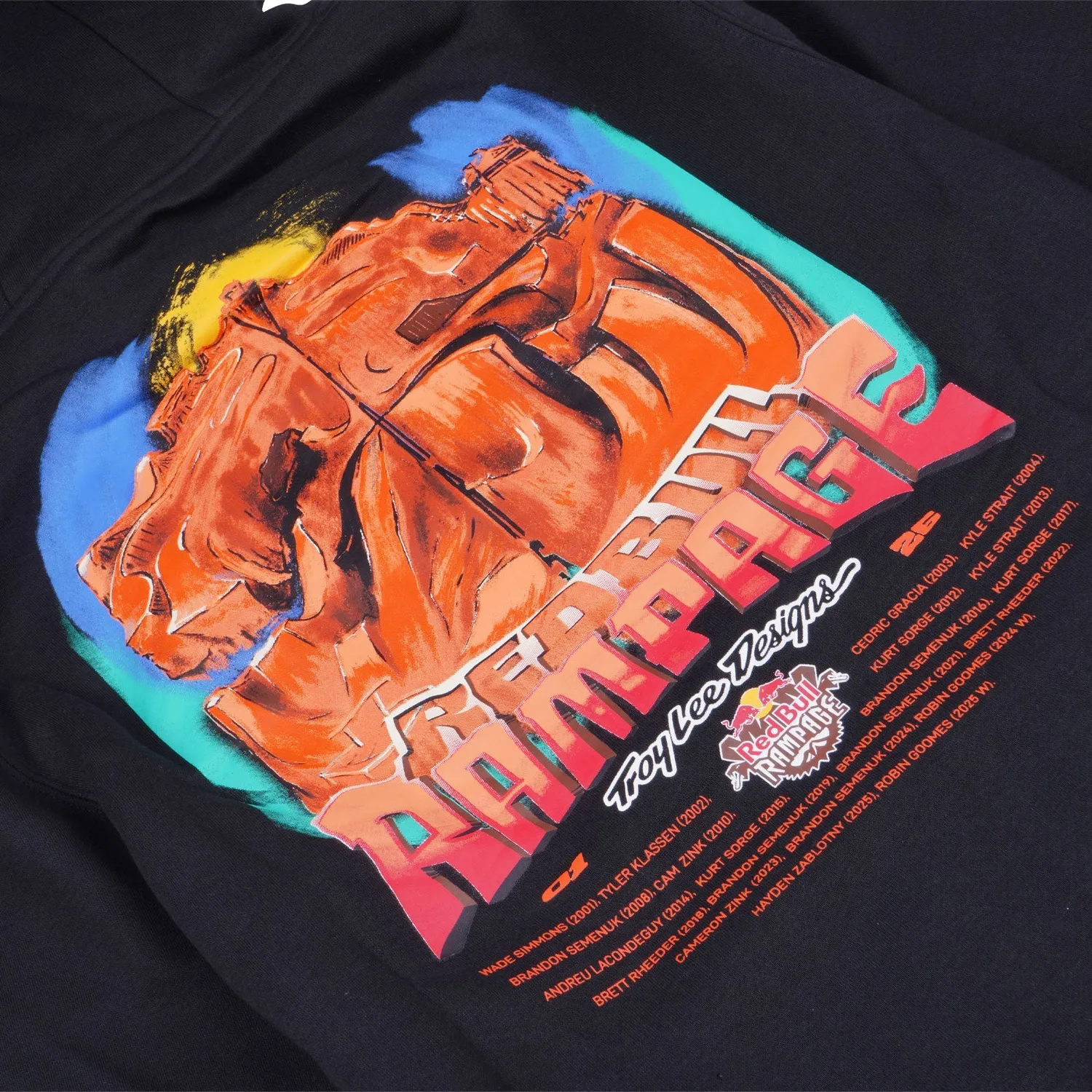 Troy Lee Designs Dreamland Felpa Cappuccio Nera Rampage