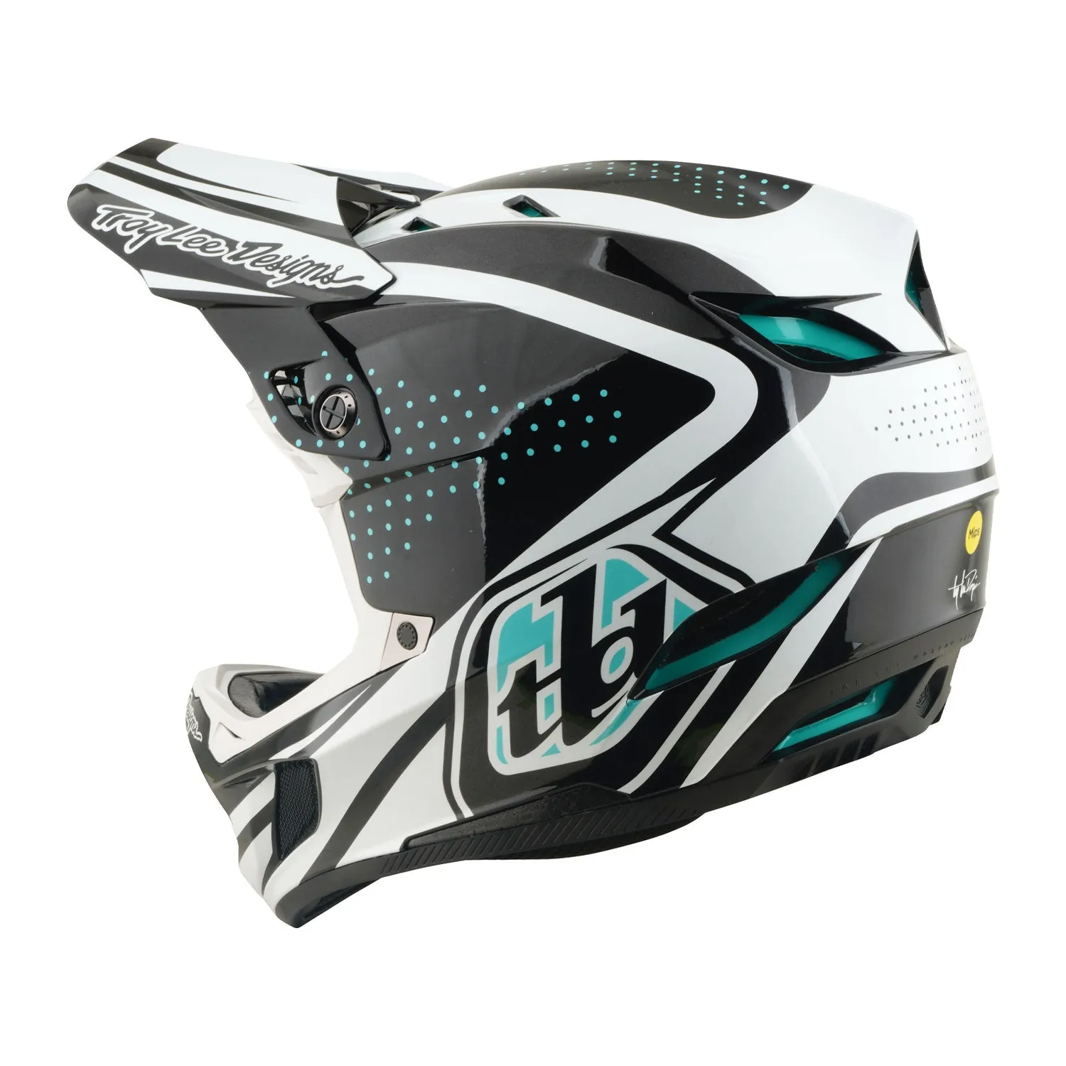 Troy Lee Designs D4 Polyacrylite casco bici Charcoal MIPS