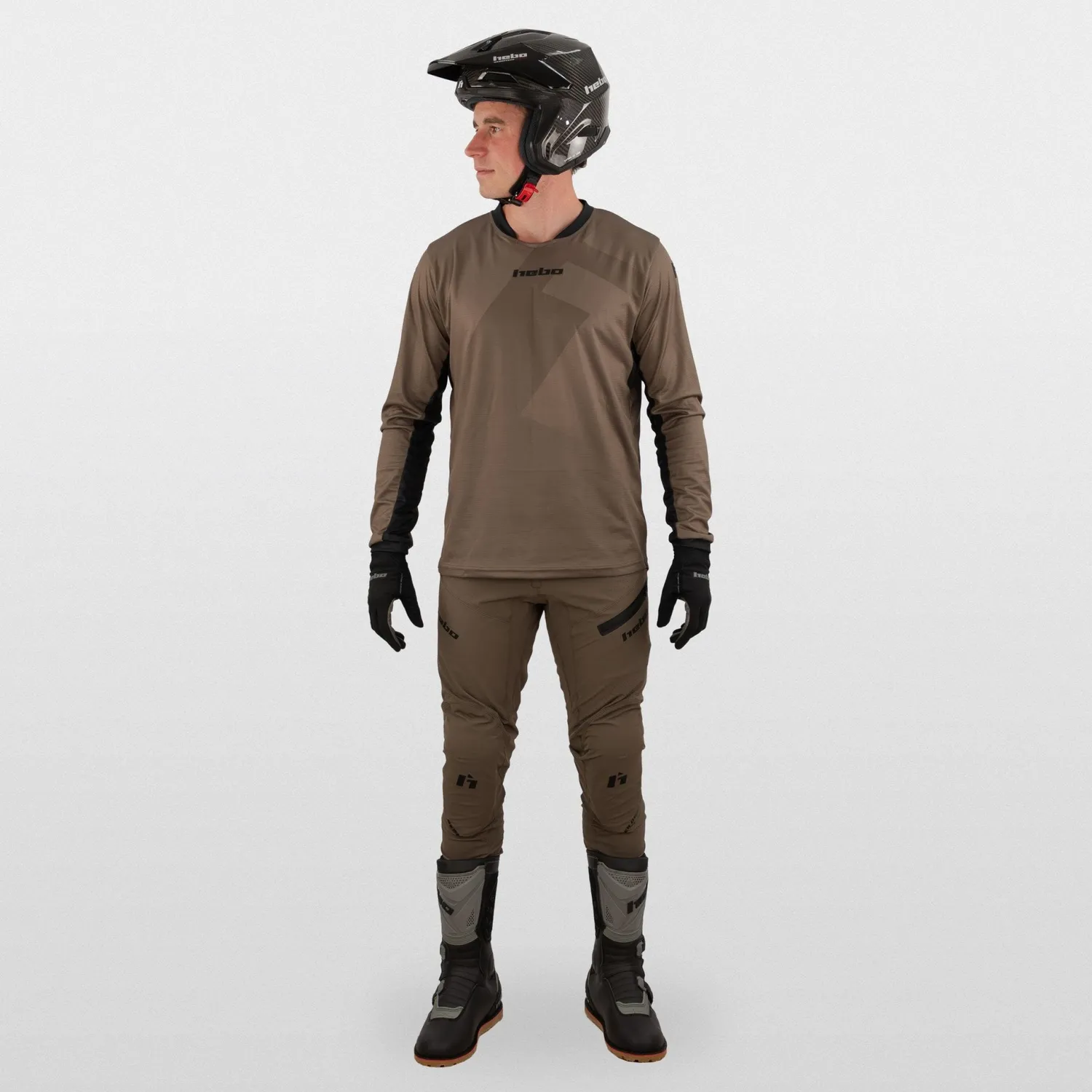 Hebo Tech HE2250M maglietta trial blu-marrone traspirante