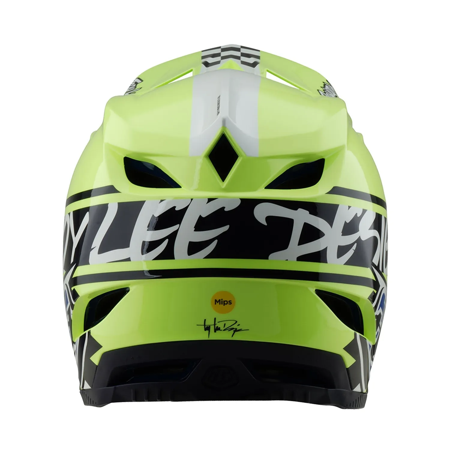 Troy Lee Designs D4 Polyacrylite MIPS casco mtb navy giallo