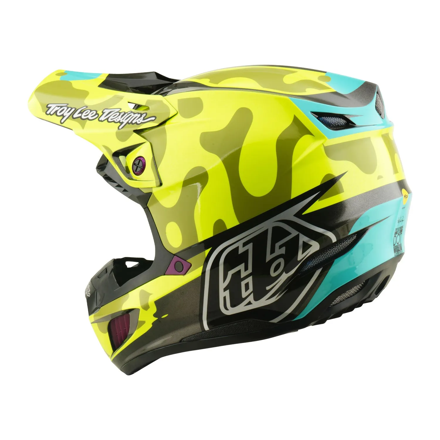 Troy Lee Designs SE5 MIPS casco cross Flo Yellow composito