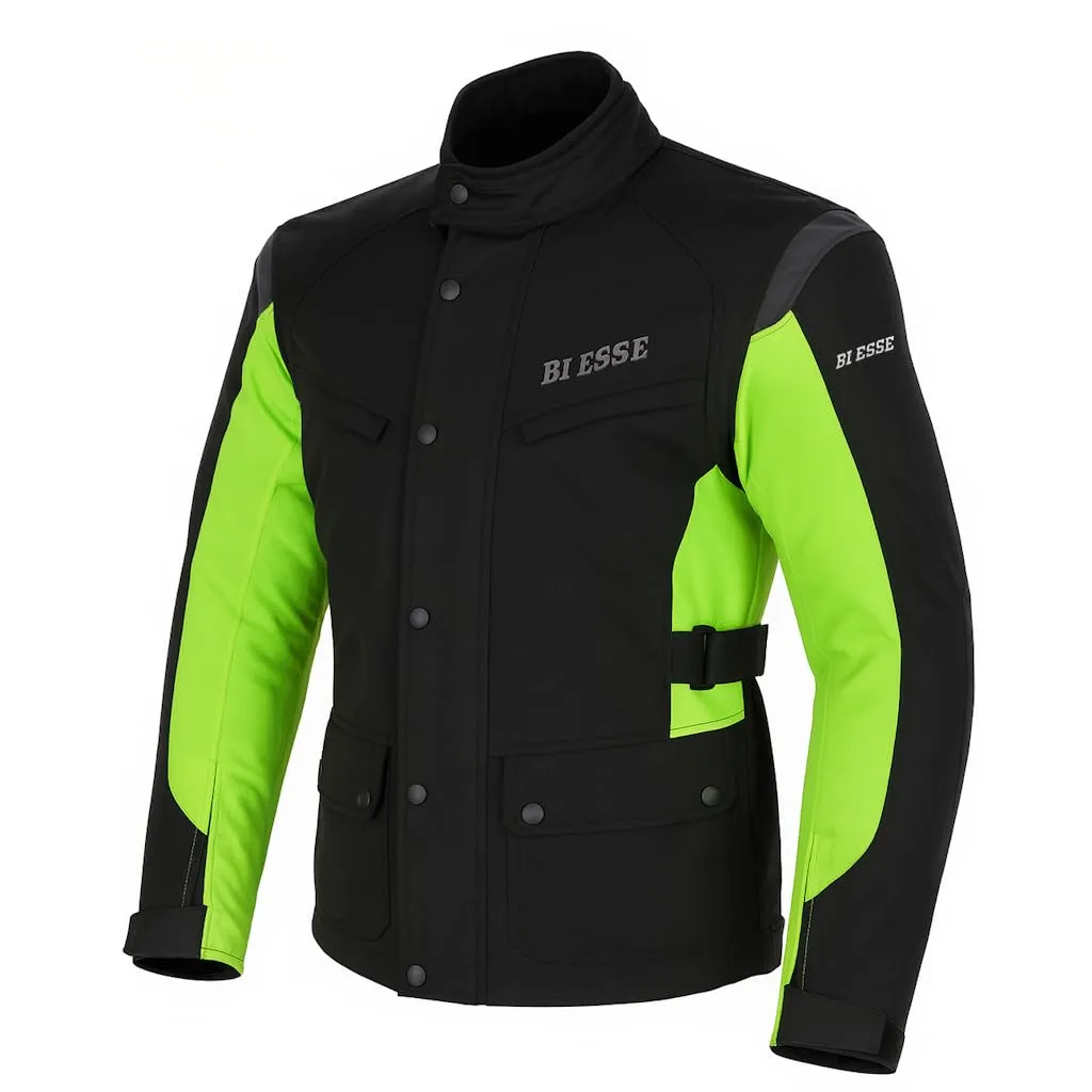 Bi Esse Giacca Moto Cordura Impermeabile 4XL Nero