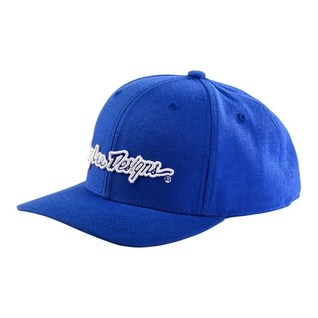 Troy Lee Designs Signature Cappellino Snapback Blue White