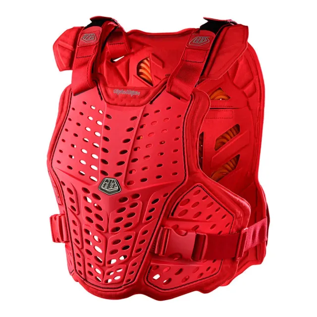 Troy Lee Designs Rockfight CE pettorina moto rossa con D3O
