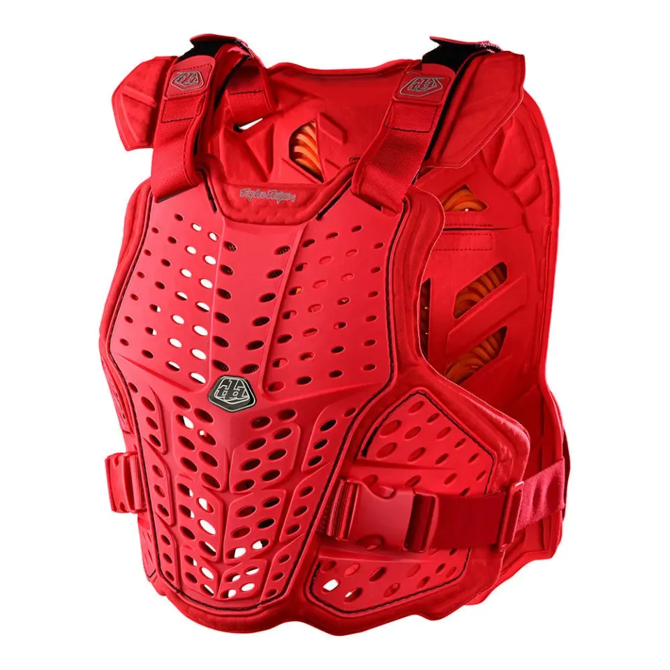 Troy Lee Designs Rockfight CE pettorina moto rossa con D3O