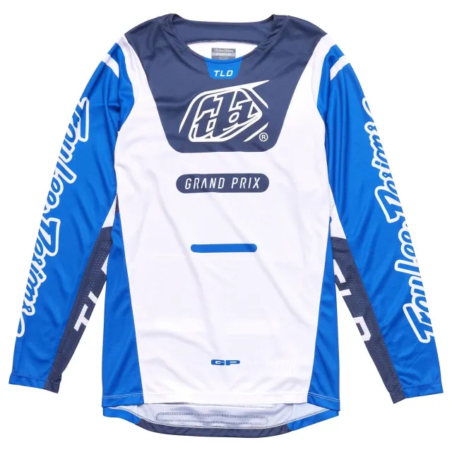 Troy Lee Designs GP Pro maglia moto White Blue stretch