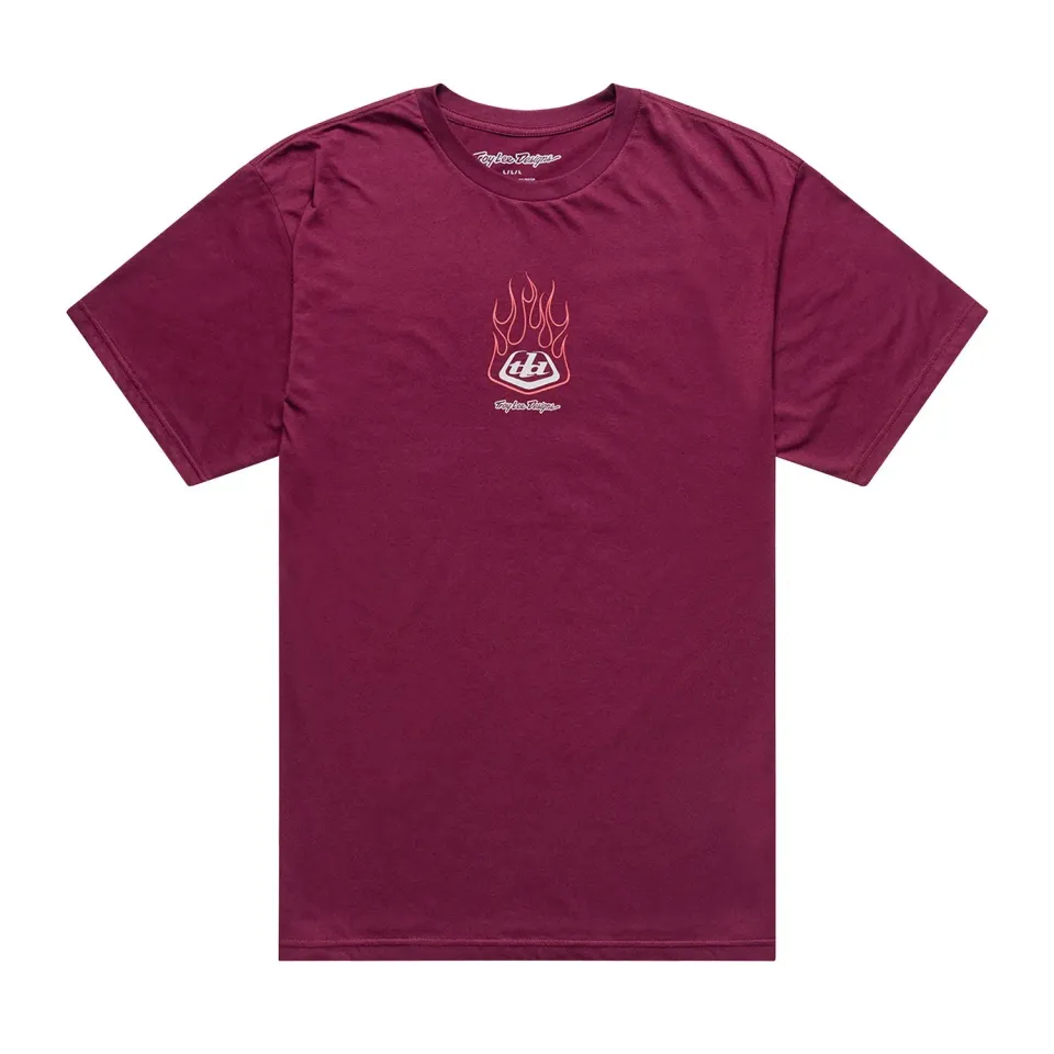 Troy Lee Designs Flame2 T-Shirt Uomo Sangria Cotone