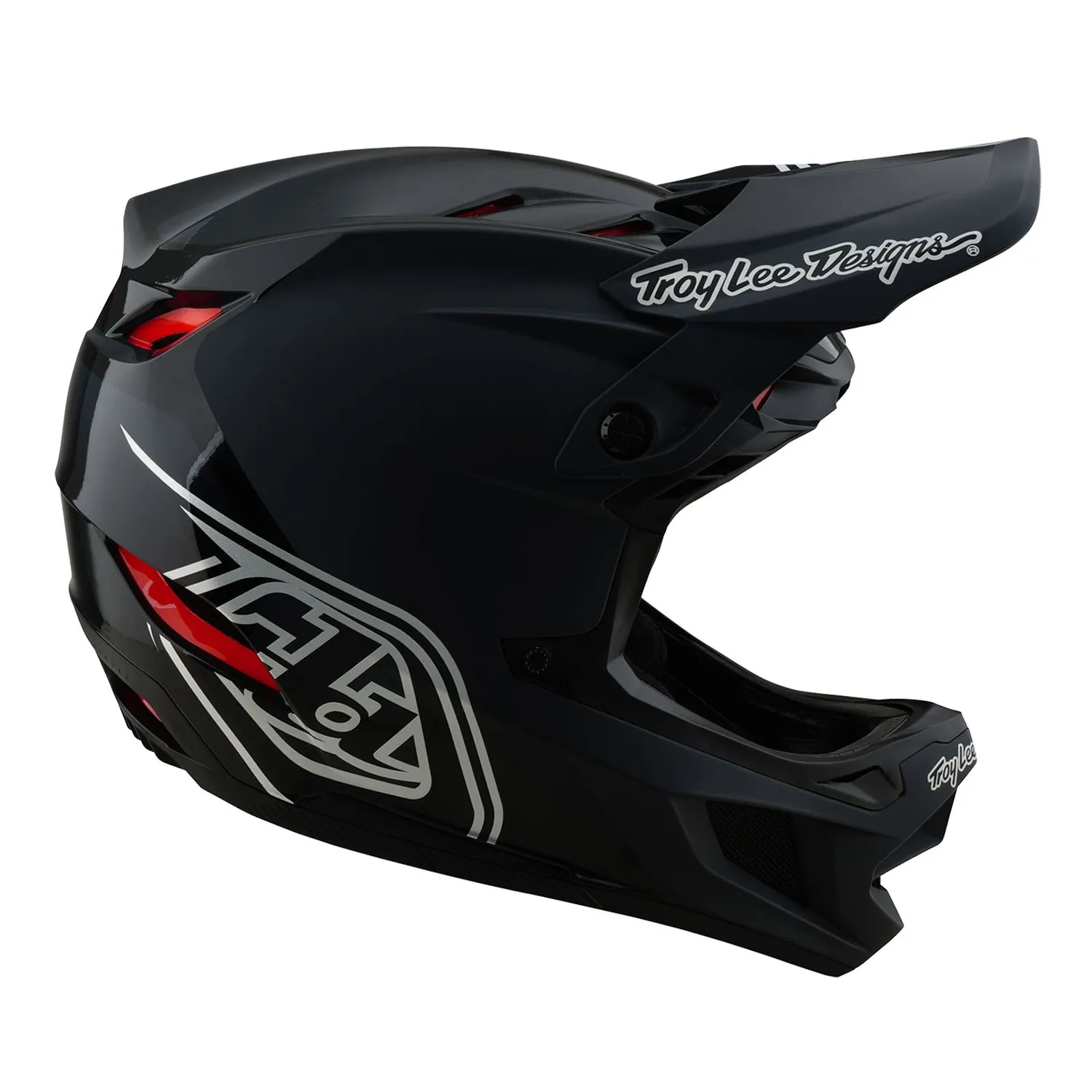 Troy Lee Designs D4 Shadow Black casco integrale nero MIPS