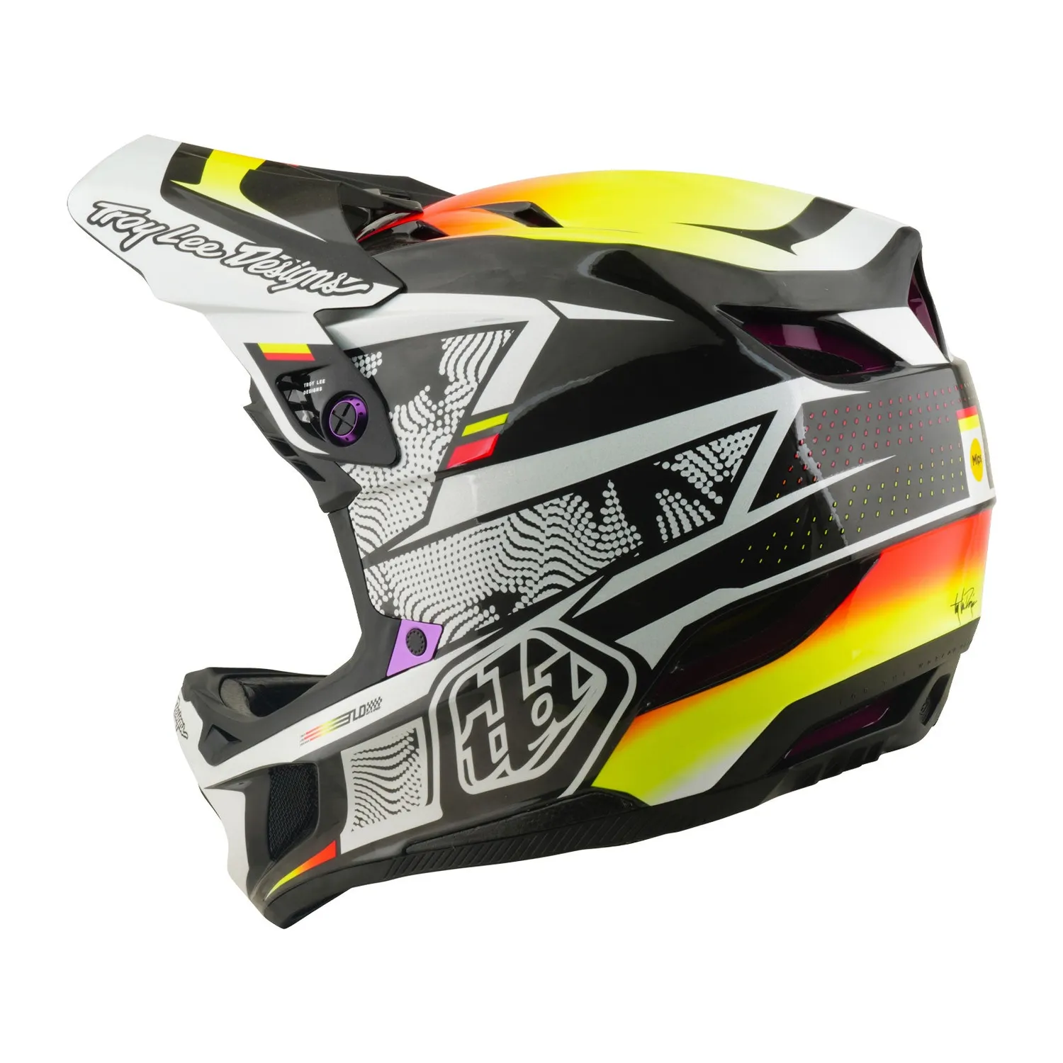 Troy Lee Designs D4 Carbon casco integrale nero