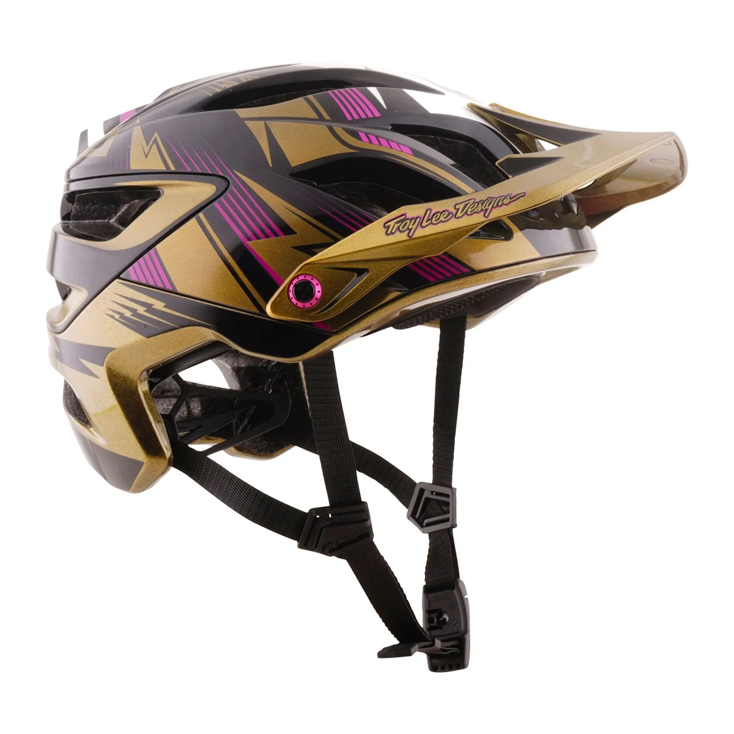 Troy Lee Designs A3 Cyclops casco bici oro nero