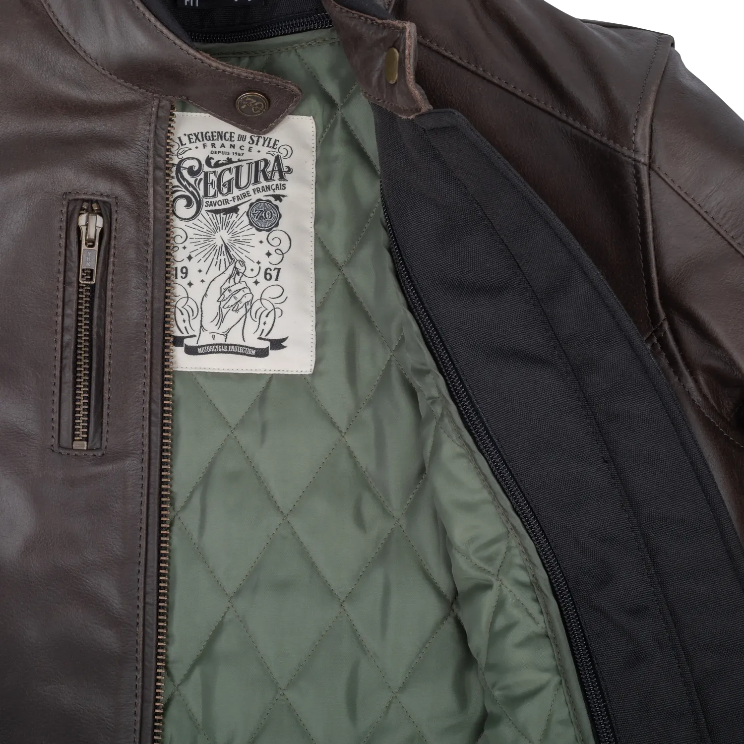 Segura Lady Laxey giacca moto donna marrone in pelle