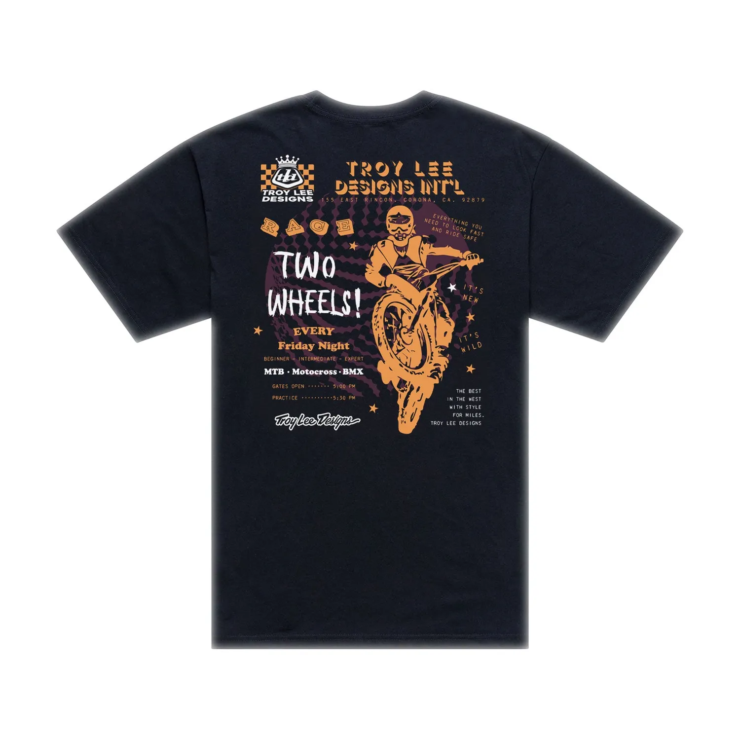 Troy Lee Designs Friday Night maglietta uomo nera