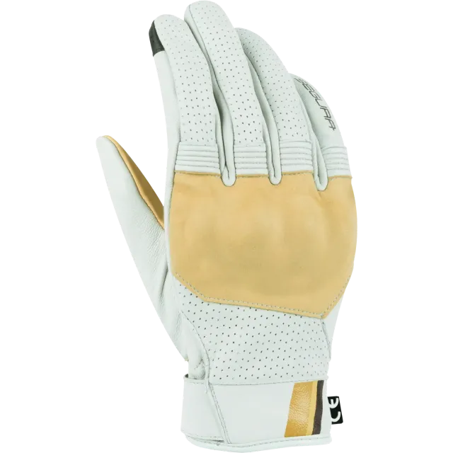 Segura Mojo gris clair beige guanti moto pelle touch T8-T13
