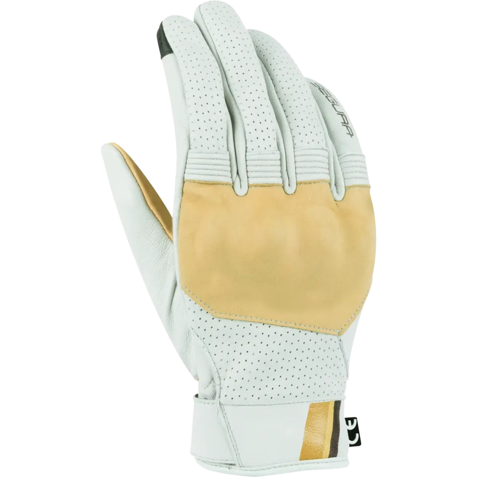 Segura Mojo gris clair beige guanti moto pelle touch T8-T13