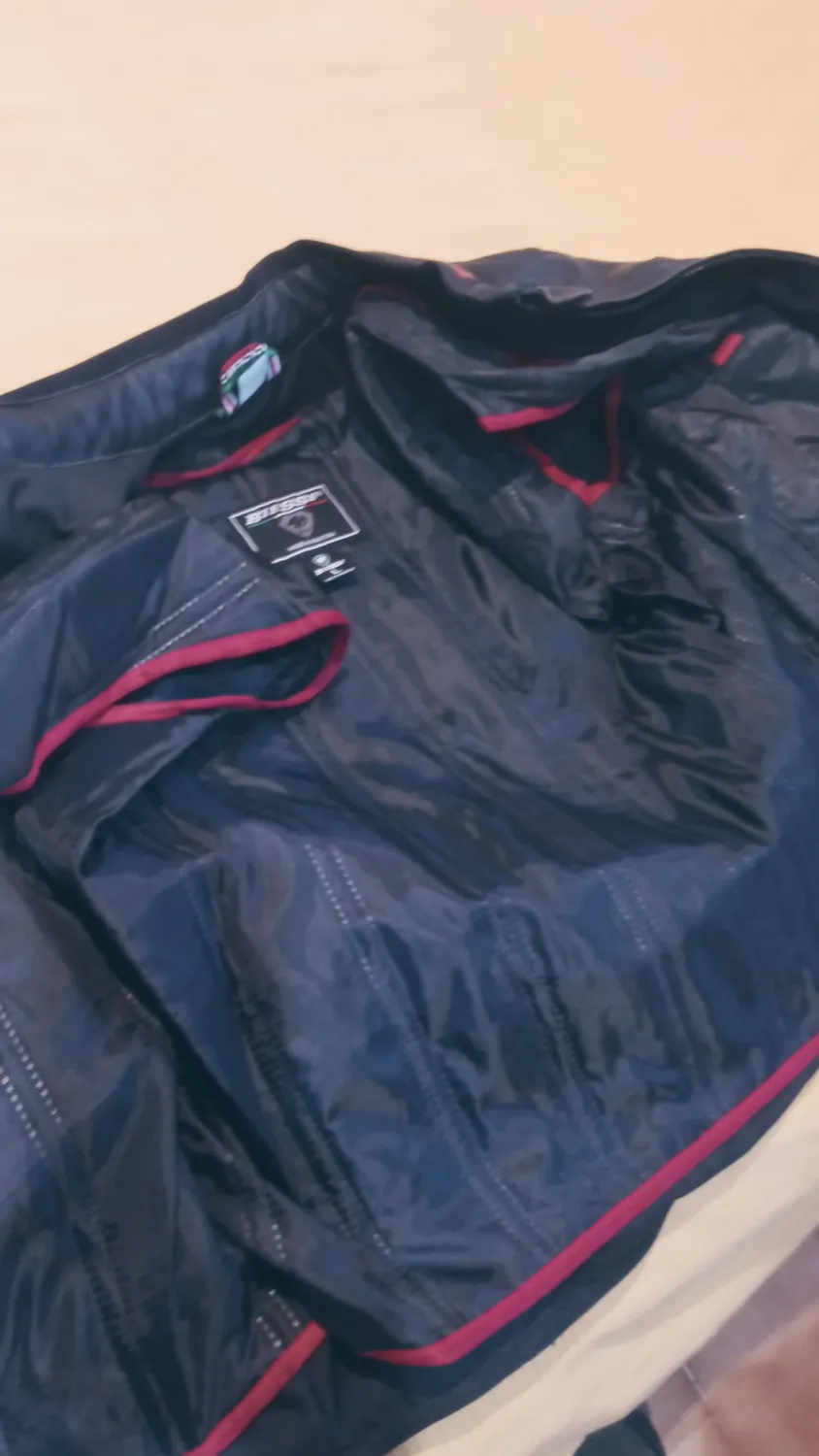 Bi Esse Giacca Moto Pelle Uomo M Nera con Protezioni