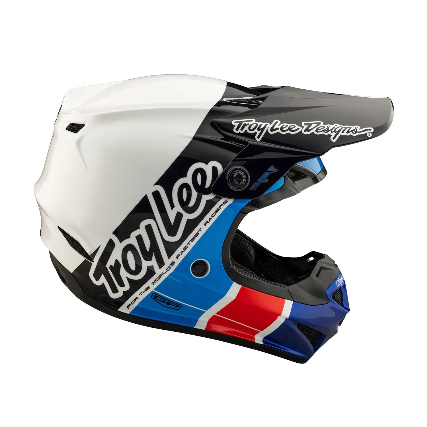 Troy Lee Designs GP Runner Blue casco moto junior senza MIPS