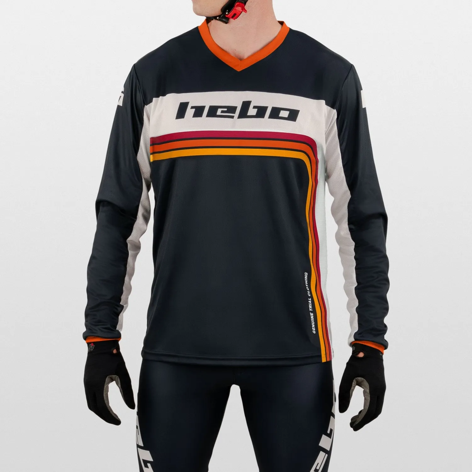 Hebo Pro Trial Retro maglia trial rossa traspirante