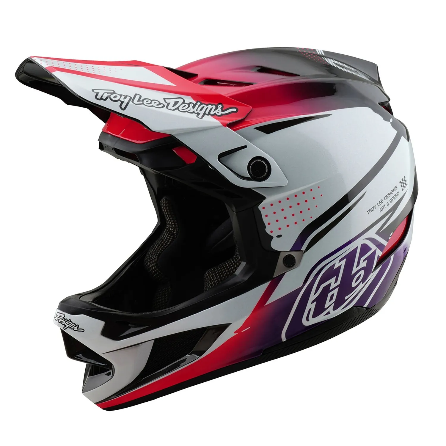Troy Lee Designs D4 Carbon MIPS Drip casco integrale bianco carbonio
